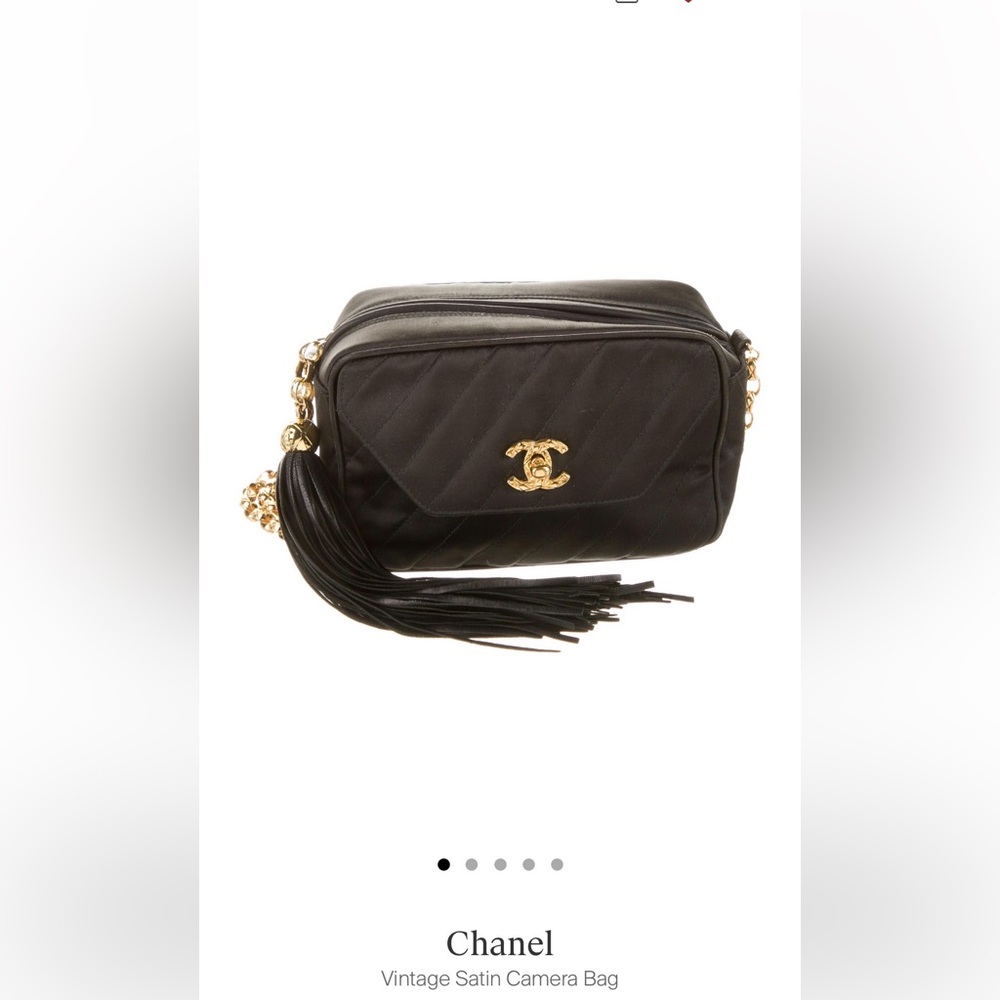 Chanel vintage satin camera bag